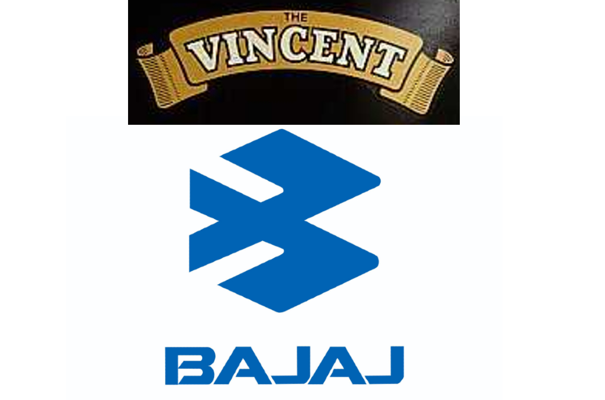 Bajaj Vincent logos mashup.